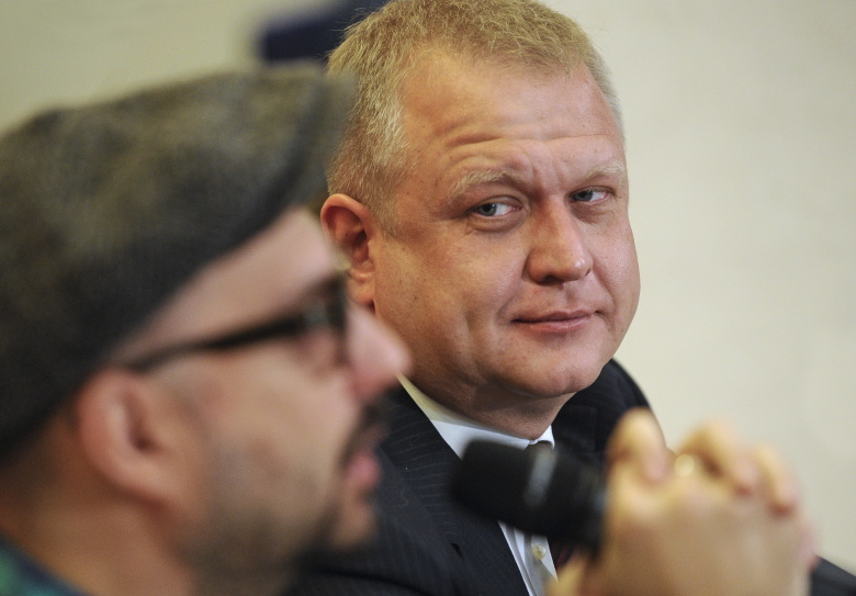 Художественный руководитель "Гоголь-центра" Кирилл Серебренников и руководитель департамента культуры Москвы Сергей Капков, 2014 год. Фото: Сергей Бобылев / ТАСС