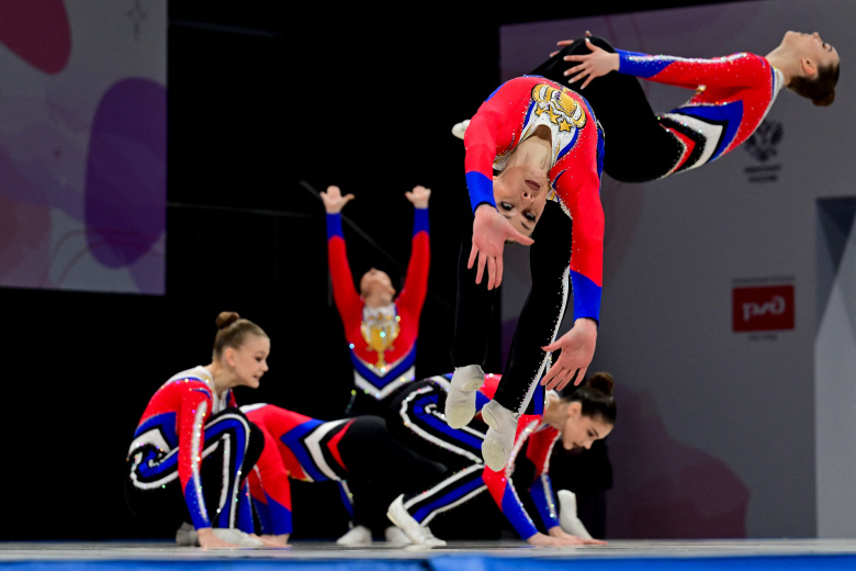 Чемпионат России по аэробной гимнастике в Москве.