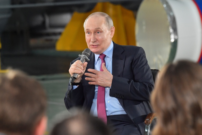 Владимир Путин в Челябинске. За пару часов до этого фото стало известно о смерти Алексея Навального