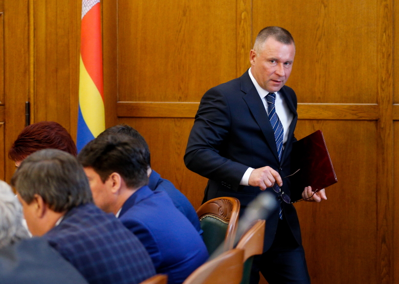 Врио губернатора Калининградской области Евгений Зиничев на представлении правительству Калининградской области.