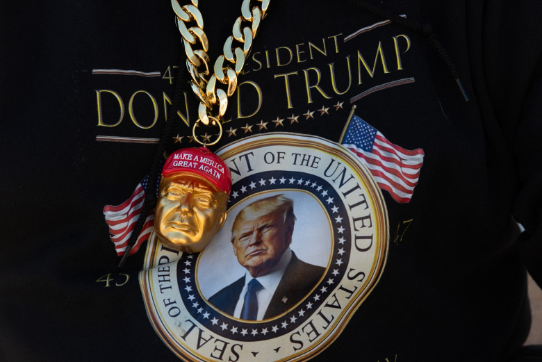 Сторонник Дональда Трампа на инаугурации президента США, 20 января 2025 года
