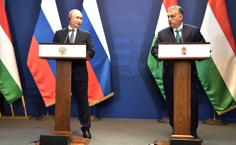 Президент РФ Владимир Путин и премьер-министр Венгрии Виктор Орбан