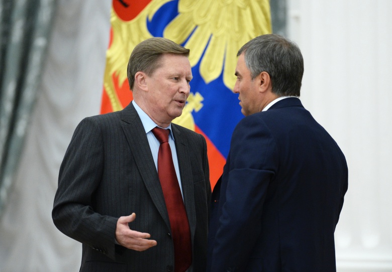 Руководитель администрации президента РФ Сергей Иванов и первый заместитель руководителя администрации президента РФ Вячеслав Володин.