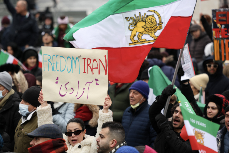 Акция в поддержку иранских протестующих, Нью-Йорк, США, 18 января 2026 года