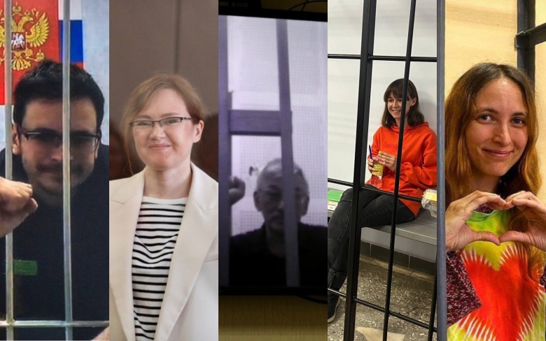 Политзаключенные Илья Яшин, Лилия Чанышева, Олег Орлов, Ксения Фадеева и Александра Скочиленко