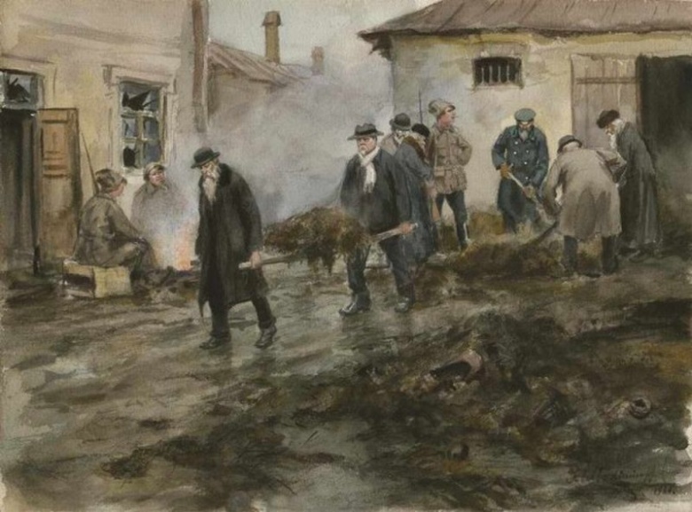 Иван Владимиров. "Буржуазия на трудовой повинности". 1918 г.
