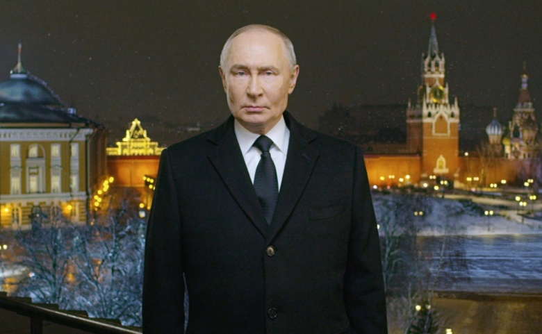 Владимир Путин во время новогоднего обращения к гражданам России, 31 декабря 2024 года