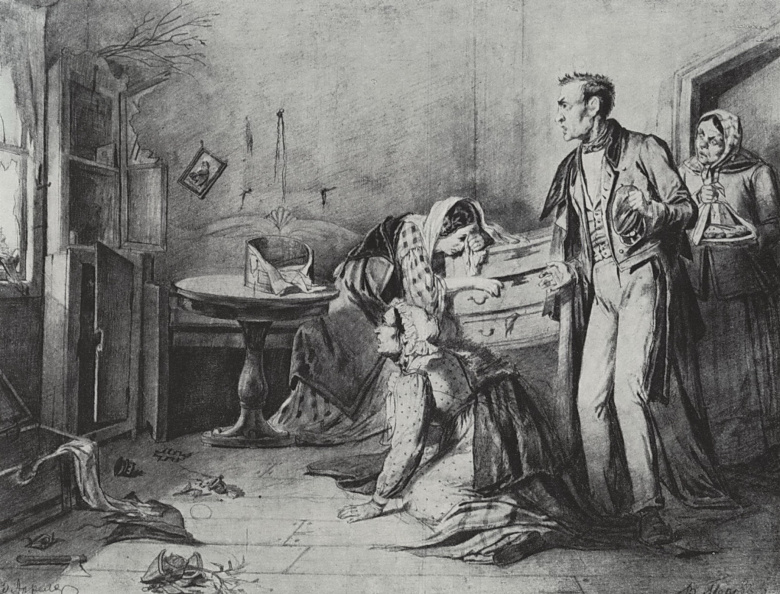 Василий Перов. Кража со взломом в Пасхальную ночь. 1861.