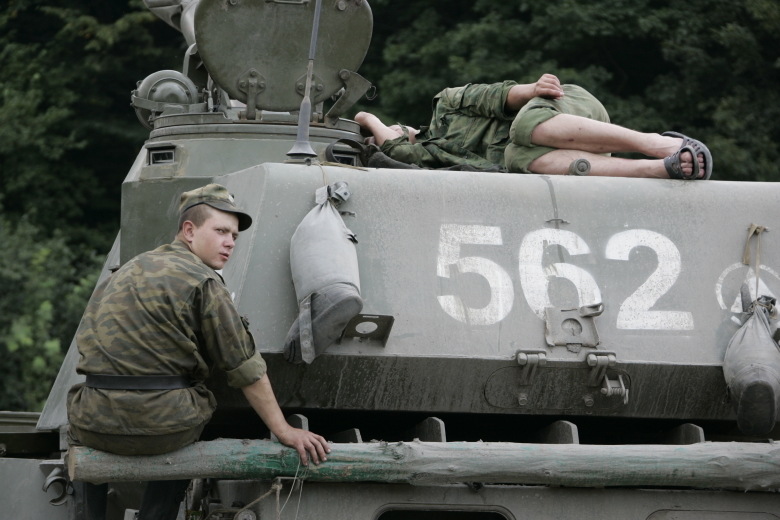 Российские миротворцы в зоне грузино-югоосетинского конфликта. 2008.