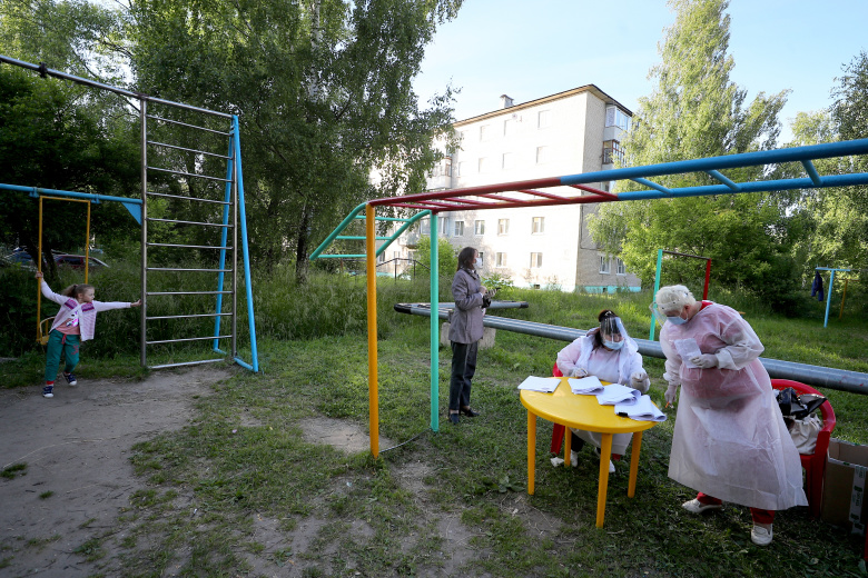 Избирательный участок в Заволжске, Ивановская область. Фото: Владимир Смирнов / ТАСС