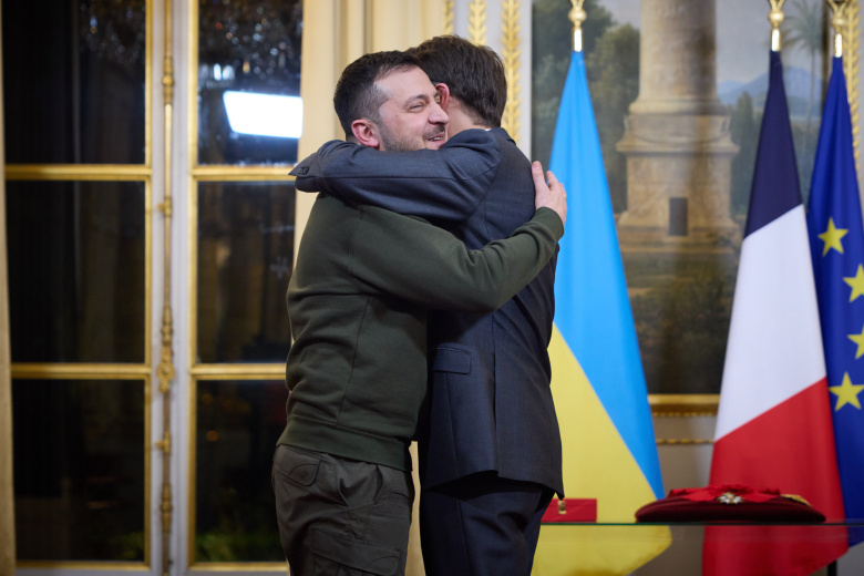 Владимир Зеленский и Эммануэль Макрон