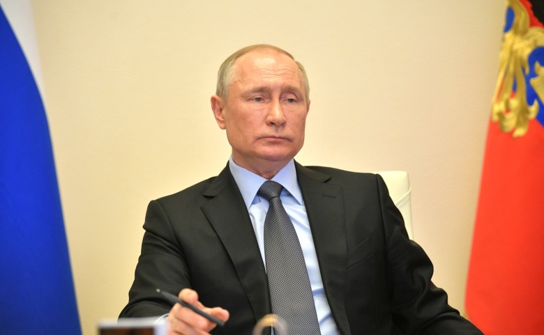 Владимир Путин, совещание о санитарно-эпидемиологической обстановке в России, 13 апреля 2020 года. Фото: Kremlin.ru