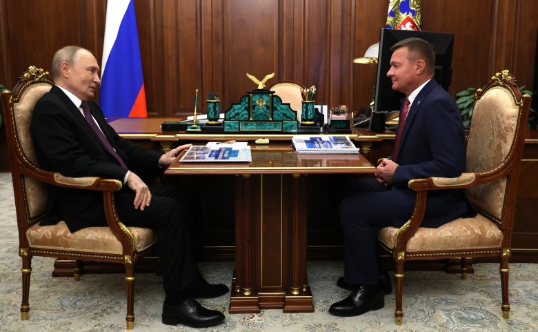 Москва, Кремль, 30 января 2025 года, рабочая встреча Владимира Путина с министром транспорта Романом Старовойтом