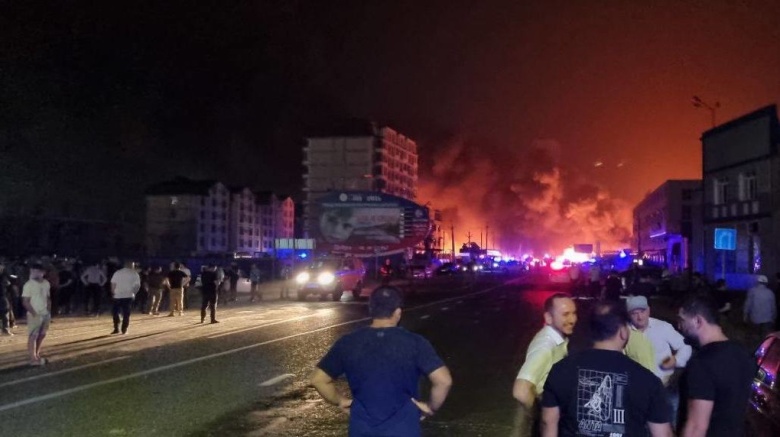 Взрыв на АЗС в Махачкале