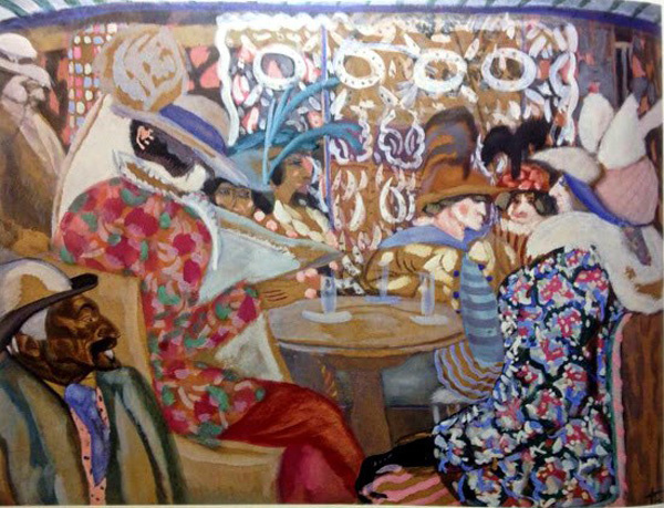 Борис Григорьев. Парижское кафе. 1913 год