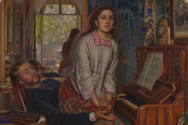 "Пробудившийся стыд" (1853) художника-прерафаэлита Уильяма Холмана: падшая женщина поднимается с колен мужчины в минуту раскаяния. В викторианскую эпоху вопросы женской сексуальности по умолчанию связывались с понятиями греха и стыда