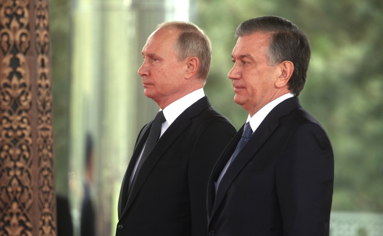 Владимир Путин и Шавкат Мирзиёев