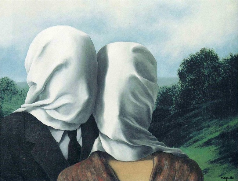 Рене Магритт, «Влюбленные», 1928