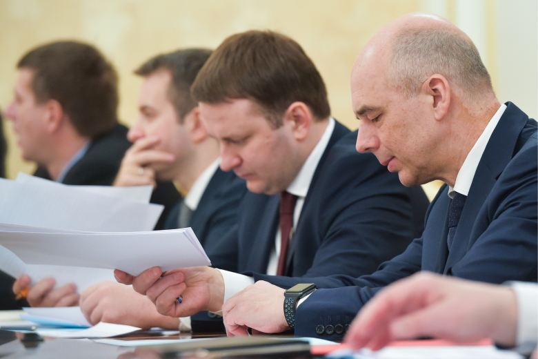Министр финансов РФ Антон Силуанов и министр экономического развития РФ Максим Орешкин. Фото: Александр Астафьев / Пресс-служба правительства РФ / ТАСС