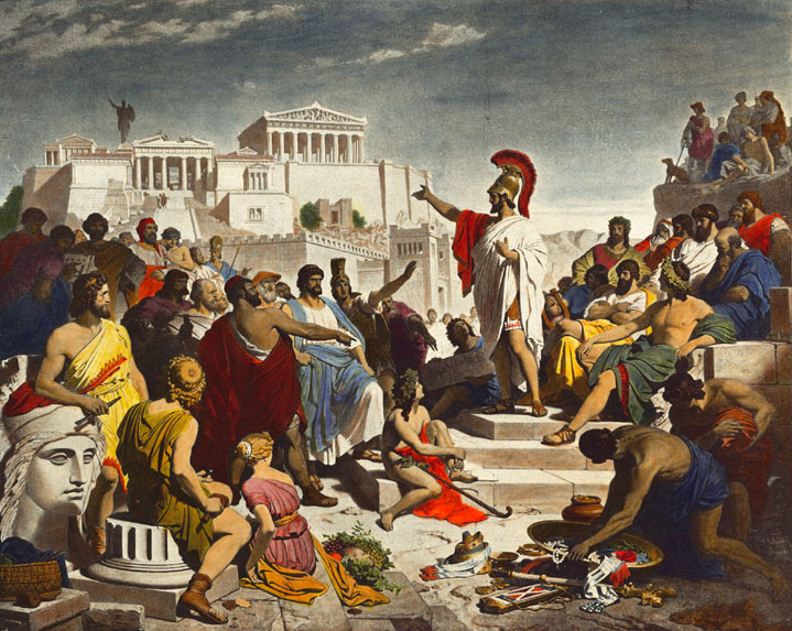 «Перикл произносит надгробную речь». Филипп фон Фольц, 1852 // Wikimedia Commons