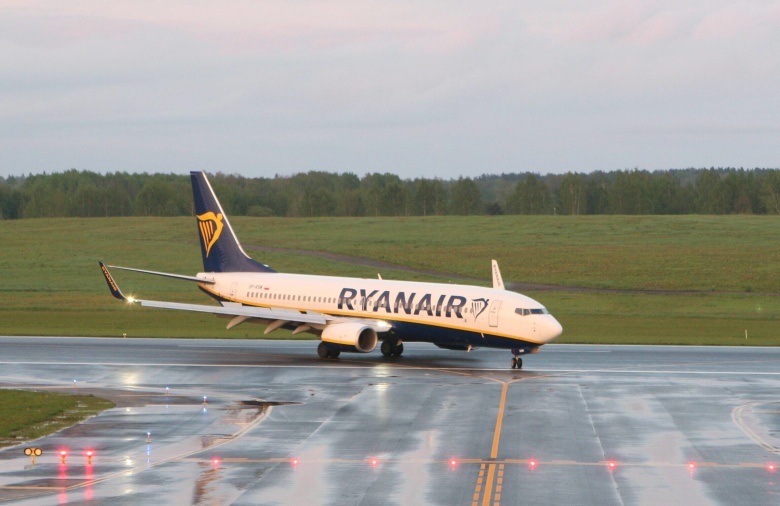 Самолет авиакомпании Ryanair, совершивший экстренную посадку в Минске. Фото: Rokas Lukosevicius/ imago images/Scanpix/ТАСС
