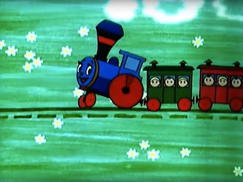 Кадр из мультфильма "Паровозик из Ромашкова" (1967)