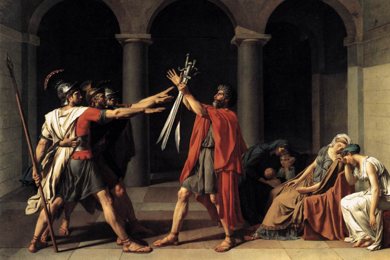 Жак Луи Давид, "Клятва Горациев", 1784