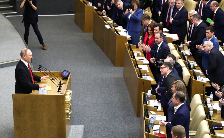 Владимир Путин на пленарном заседании Государственной Думы. Фото: kremlin.ru