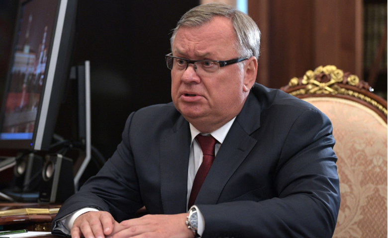 Глава ВТБ Андрей Костин на встрече с президентом Владимиром Путиным
