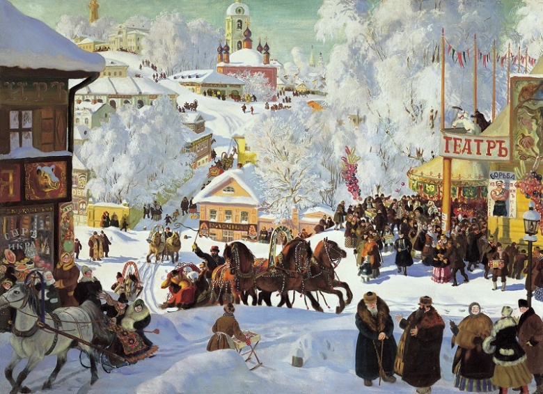 Борис Кустодиев. «Масленица», 1919 г.  Музей-квартира И. Бродского