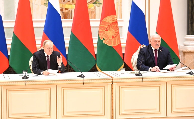 Владимир Путин и Александр Лукашенко