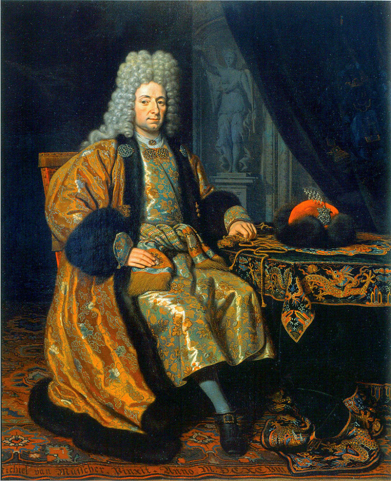Михель ван Мюшер. Портрет Франсуа Лефорта. 1698. Портрет написан в Голландии во время Великого посольства Петра I. Сейчас находится в "Музее искусства и истории", Женева