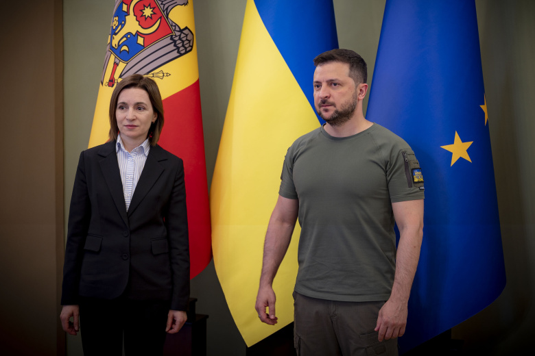 Президенты Молдовы и Украины Майя Санду и Владимир Зеленский