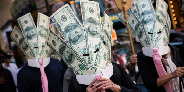Участники акции Occupy Wall Street.