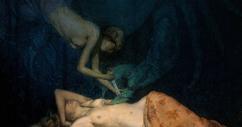 Ричард Теннант Купер. Демоны болезней. Картина 1910 года символизирует борьбу науки против рака