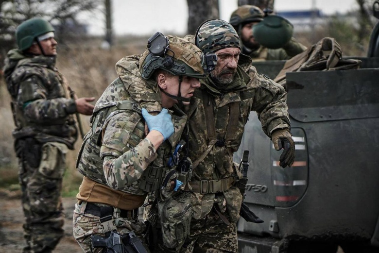 Украинские военные на фронте