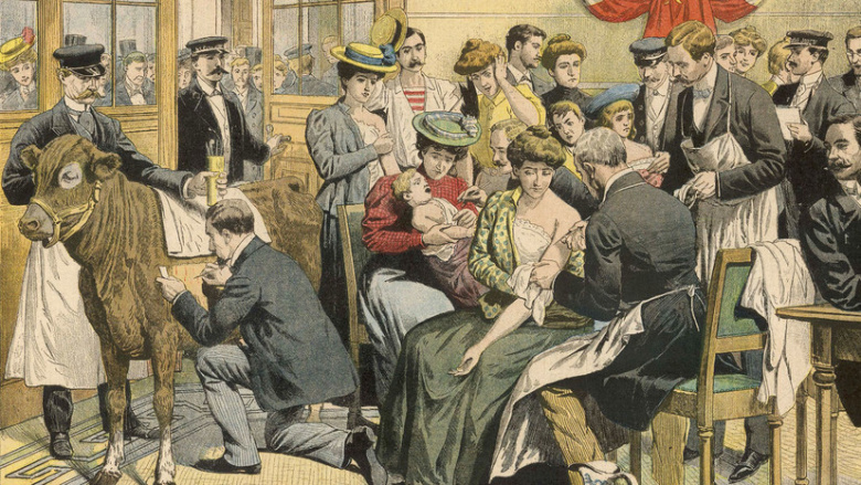 Прививка против оспы. Иллюстрация: wellcomeimages.com