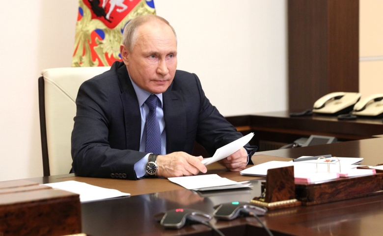 Владимир Путин на заседании Российского организационного комитета «Победа» (в режиме видеоконференции). Фото: kremlin.ru